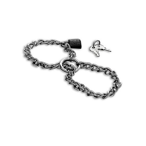 METAL HARD - HANDCUFFS WITH STAINLESS STEEL CHAIN.